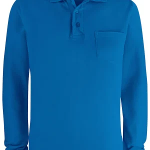 Basic Polo Pocket Langærmet, Herre, Royal Blue - CLIQUE 028235 - 55